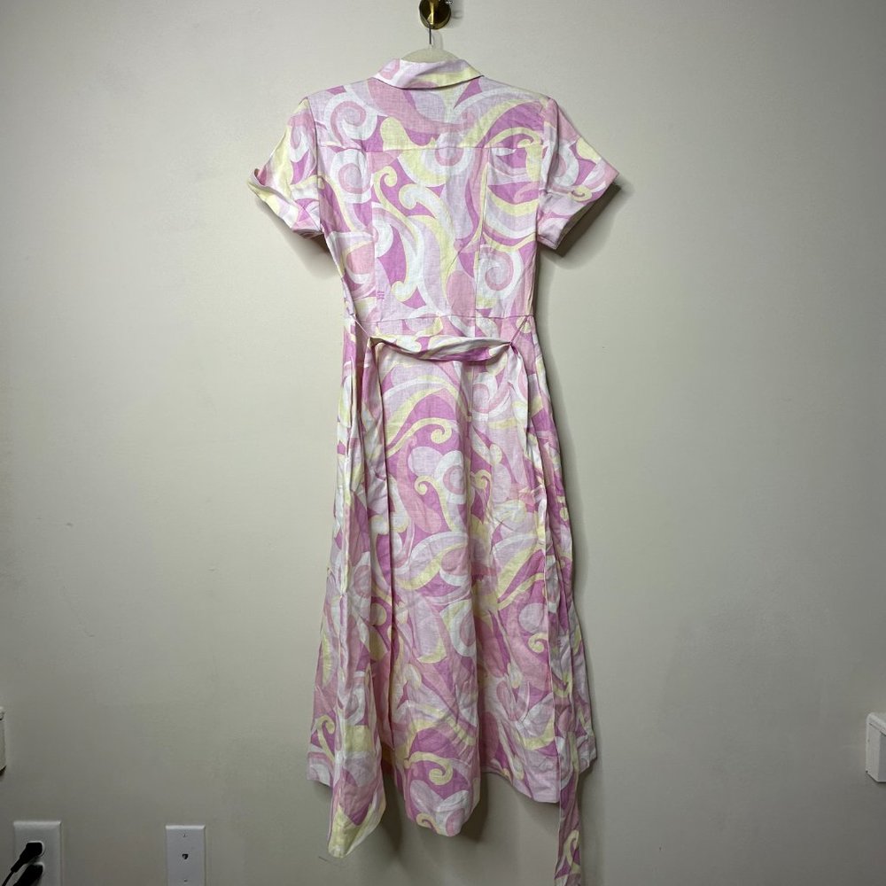 NEW Hill House The Lily Dress Candy Kaleidoscope Belted Midi Dress XXS - Picture 9 of 11